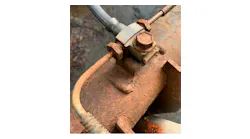 Rusted brake lines can be problematic when replacing them.