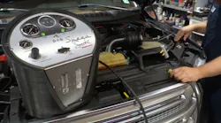 Upgrading your diagnostic smoke machine to a model that has both high and low pressure testing capability will open a new revenue stream by testing boosted vehicles. The Redline Detection SpeedSmoke, No. 95-0135, is designed to pinpoint leaks in sealed systems within vehicles from naturally aspirated to turbocharged, diesel, boosted engines.