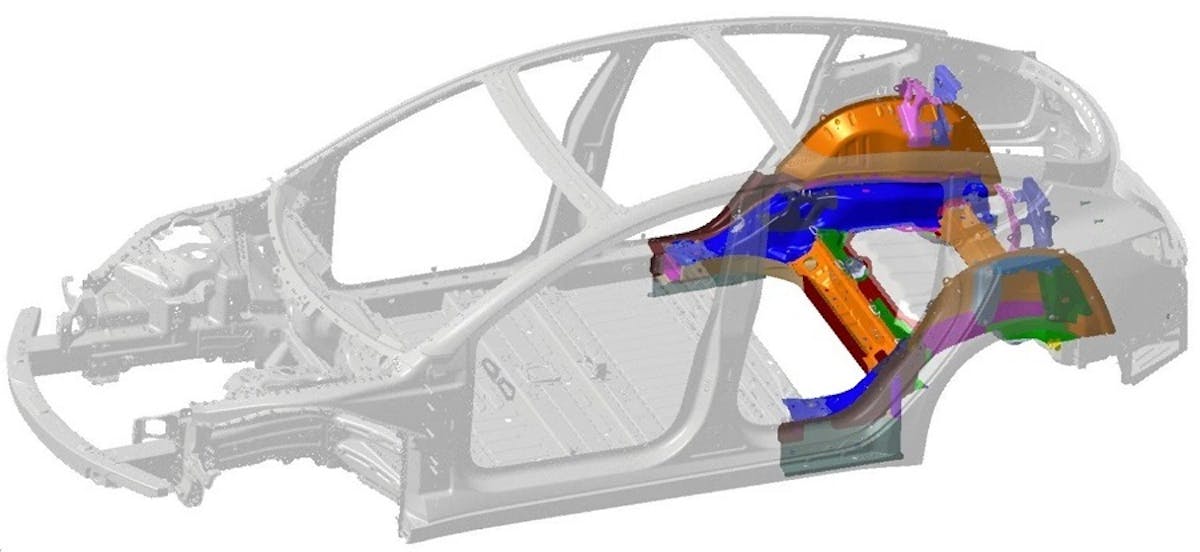 Tesla's Texas-Made Model Y Body Structure: 2 Pieces Versus 171 in Model 3 