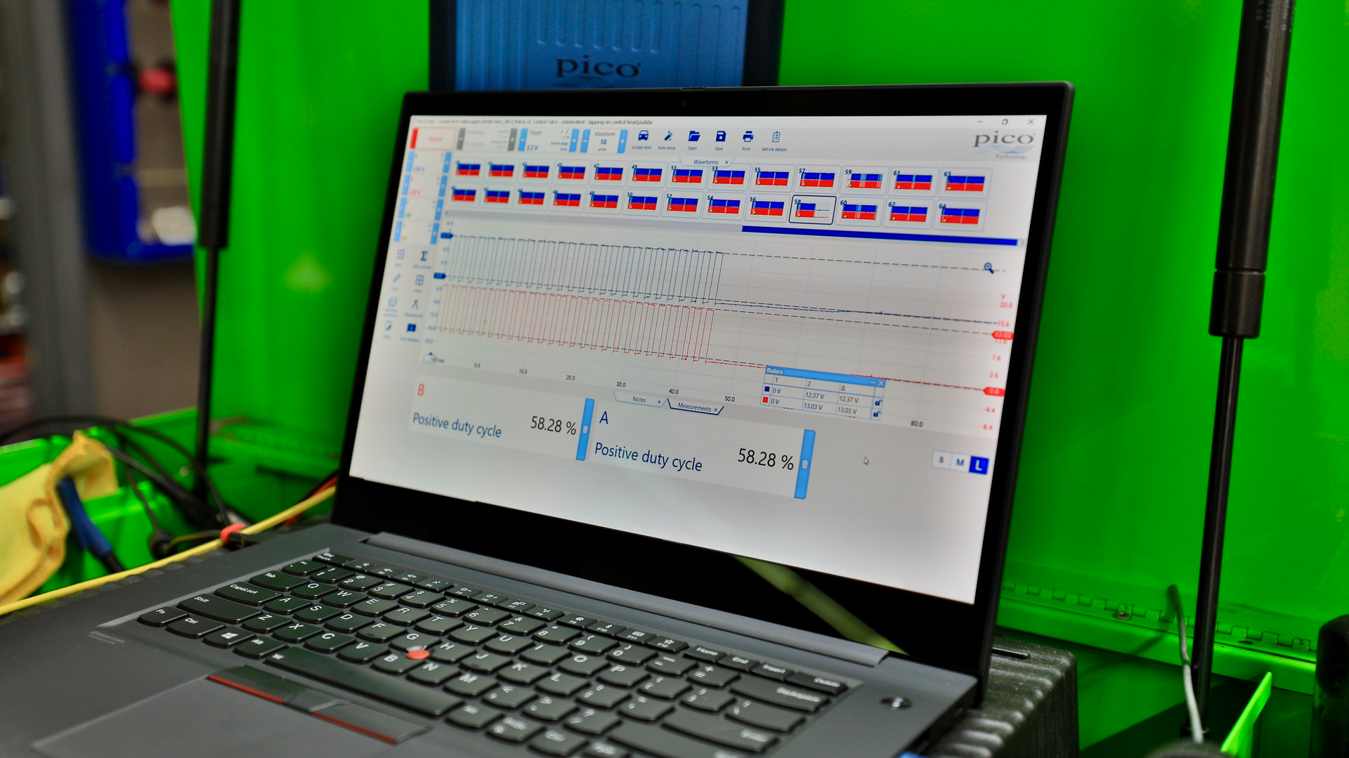 Fig 7 Picoscope Showing An Intermittent Drop Out On The A C Control Valve 60085fbe18d42