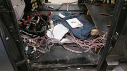 Figure 3- This rat&apos;s nest of wiring appears to be quite overwhelming but with the assistance of a wiring diagram, we can make light work of it.