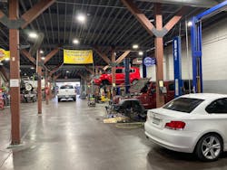 Interior Of Shop Showing Lifts Interior Of Shop Showing Lifts