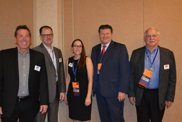 From left to right: Jim Atkinson, Steve Sunday, Caroline Marks Acebedo, Andy Fiffick, and Jim Hittman