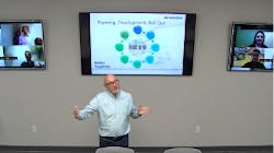 Michael Kuntz gives a virtual presentation from AkzoNobel&rsquo;s new instructional center March 5, 2021.