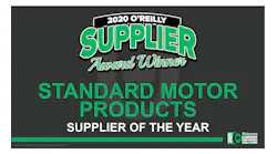 Standard Motor Products Named 2020 Supplier Of The Year By O’reilly Auto Parts