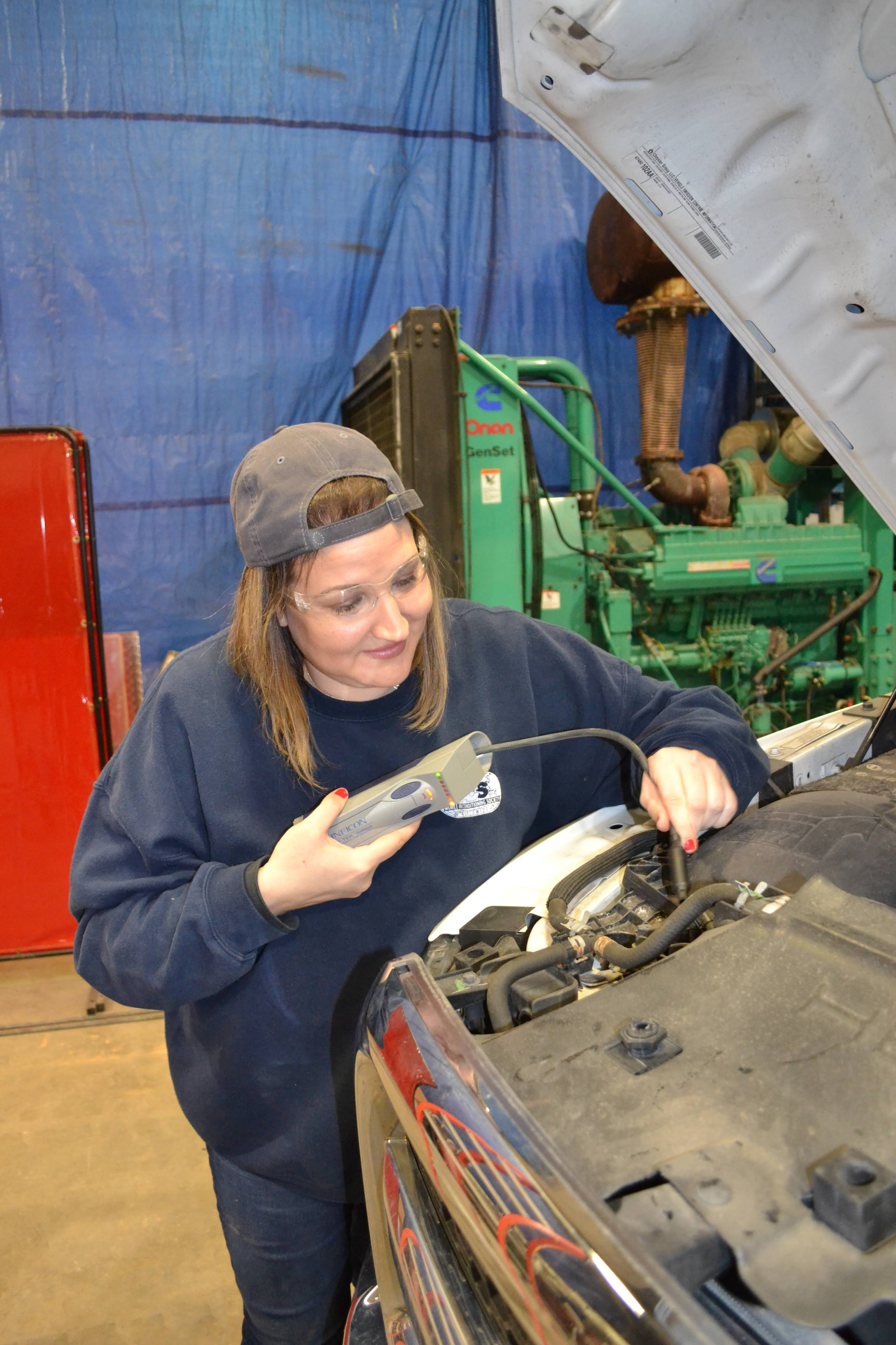 Figure 8: Mobile A/C service technicians help protect our environment each day by using trace dye and electronic leak detectors to find and fix refrigerant leaks.