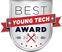 Sized Best Young Tech Logo