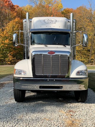 front view truck with stacks