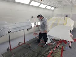 Garmat 3000 booths and mixing room were selected for the new shop, where BASF Automotive Refinish Coatings&rsquo; Glasurit paint is applied.