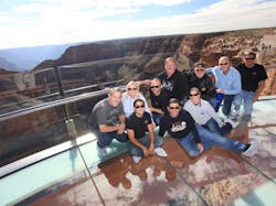The Automotive Aftermarket Riders Club (AARC) at the Grand Canyon.