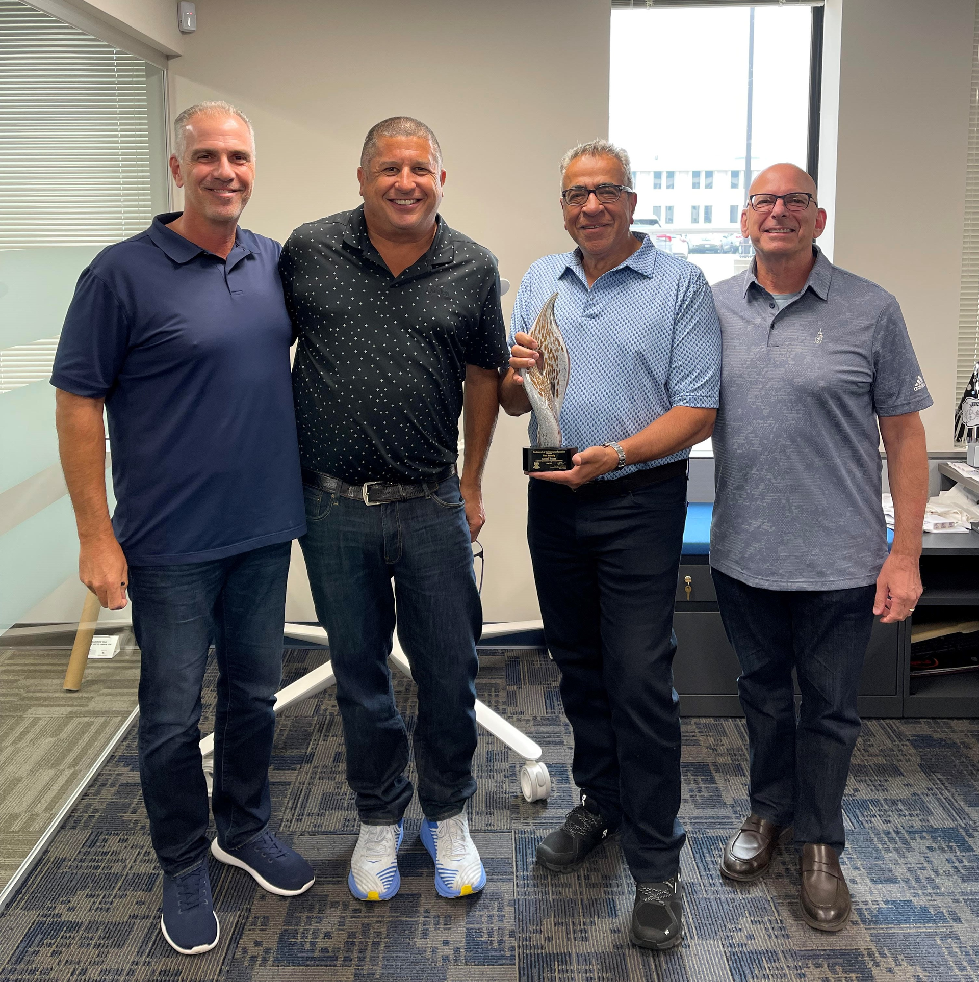 The University of the Aftermarket Foundation (UAF) welcomed Parts Authority as a new lifetime trustee. From l. are: Steve Yanofsky, Randy Buller, Yaron Rosenthal, and David Wotman.