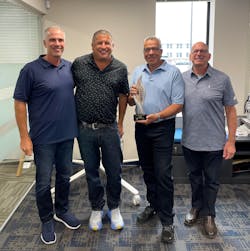 The University of the Aftermarket Foundation (UAF) welcomed Parts Authority as a new lifetime trustee. From l. are: Steve Yanofsky, Randy Buller, Yaron Rosenthal, and David Wotman.