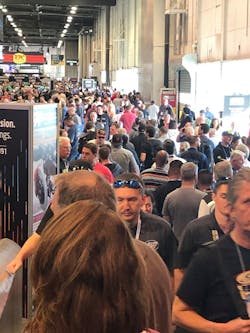 A large crowd wades through the SEMA Show in 2019. A large crowd wades through the SEMA Show in 2019.