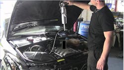 Figure 7- Adhere to OEM recommendations but using a chemical induction system service and/or fuel system additive is not a bad idea for preventive maintenance. Figure 7- Adhere to OEM recommendations but using a chemical induction system service and/or fuel system additive is not a bad idea for preventive maintenance.