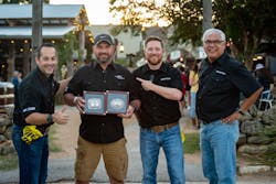 Alliance Staff pose with the 2021 United States Technician of the Year winner, Jeff Weller. From left to right are: JC Washbish, VP of sales & marketing at the Alliance; Jeff Weller, Auto Fix, LLC. and customer of APH; Jim Holik, director of marketing at the Alliance; and Daniel Moroles, sales & marketing development manager at the Alliance. Alliance Staff pose with the 2021 United States Technician of the Year winner, Jeff Weller. From left to right are: JC Washbish, VP of sales & marketing at the Alliance; Jeff Weller, Auto Fix, LLC. and customer of APH; Jim Holik, director of marketing at the Alliance; and Daniel Moroles, sales & marketing development manager at the Alliance.