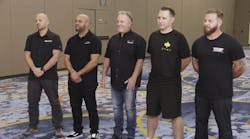 The 2021 SEMA Launch Pad competition is down to five finalists &ndash; from left, Tom Sawarynski, Dustin Woolf, Kevin Robinson, Brendan McGrath, and Jonathan Hurley &ndash; who will go on to compete for the grand prize during the 2021 SEMA Show.