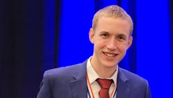 Christopher Funk accepts his Technician of the Future award at a recent ASE board of governors meeting in Scottsdale, Arizona. Christopher Funk accepts his Technician of the Future award at a recent ASE board of governors meeting in Scottsdale, Arizona.