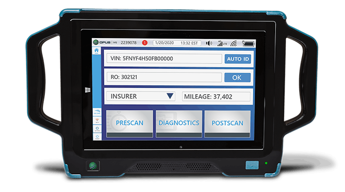 Opus IVS&apos; DriveSafe (shown) and ScanSafe diagnostic tools have been approved for use within the Subaru Certified Collision Network.