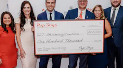 Pep Boys presented the Bob Woodruff Foundation with a $100,000 donation, representing a significant new investment by the iconic, 100-year-old company in America’s military veterans.