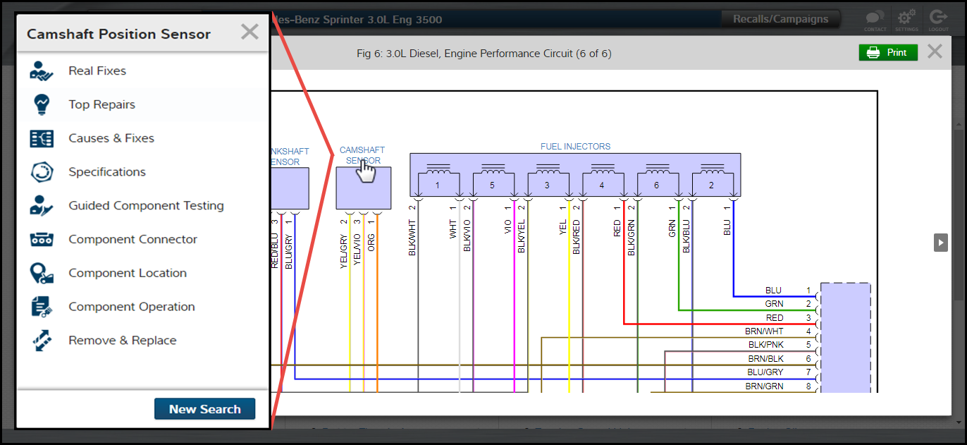 Pro Demand Interactive Wiring Diagram Camshaft Position Sensor 618adc53ac87e