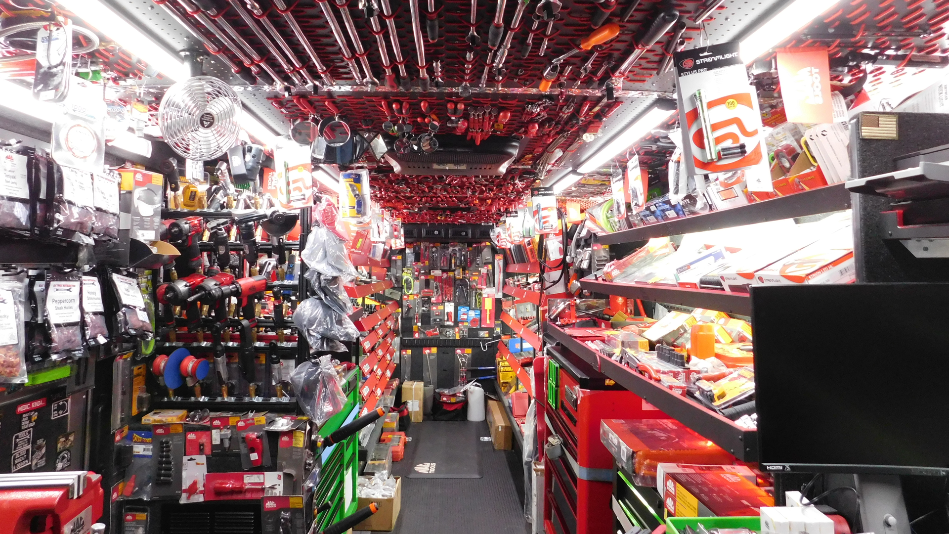 The inside of the Mac Tools dealer Dave Fulkman's new tool truck