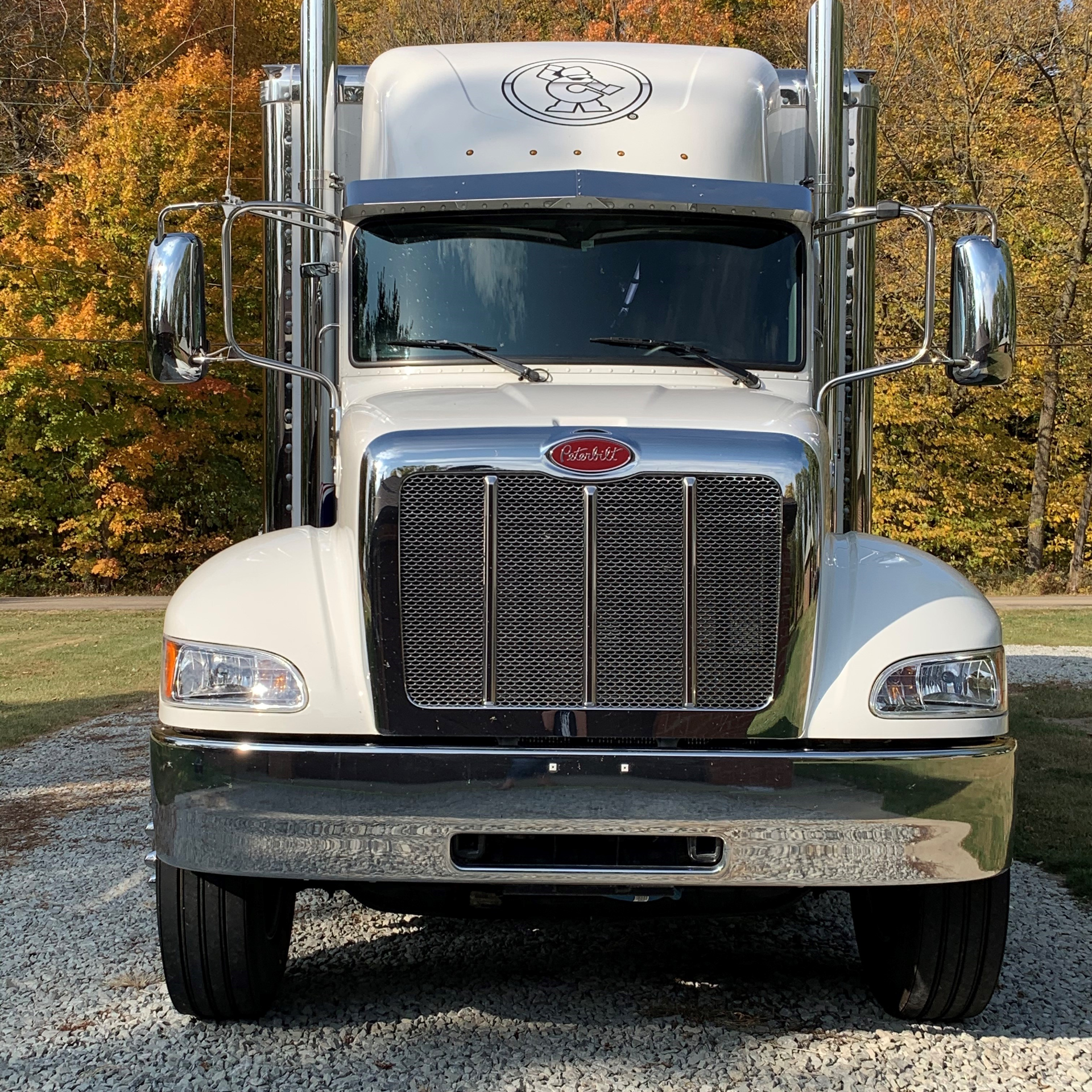 Though they're non-functional Cornwell tool dealer Andy Powell added a little extra chrome to his truck with the stacks.