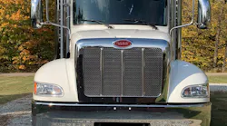 Though they're non-functional Cornwell tool dealer Andy Powell added a little extra chrome to his truck with the stacks.