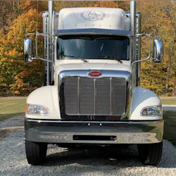 Though they're non-functional Cornwell tool dealer Andy Powell added a little extra chrome to his truck with the stacks.