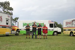 All of Wayne Liebnitzky's tool trucks lined up together