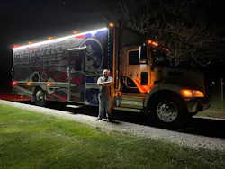 Cornwell tool dealer Andy Powell in front of his tool truck