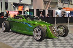 The largest collection of Chip Foose-built vehicles ever assembled was displayed at the SEMA Show, including the famous “Hemisfear.” The largest collection of Chip Foose-built vehicles ever assembled was displayed at the SEMA Show, including the famous “Hemisfear.”