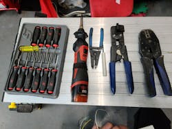 Figure 6 &ndash; Assortment of crimping, de-pinning and soldering tools