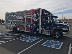 Cornwell tool dealer Gabe Felix standing beside his tool truck