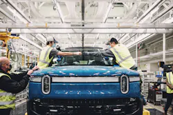 This R1T is being assembled at Rivian’s manufacturing plant is in Normal, Illinois. The company has plans to build a second plant in the U.S. that will include battery cell production. This R1T is being assembled at Rivian’s manufacturing plant is in Normal, Illinois. The company has plans to build a second plant in the U.S. that will include battery cell production.