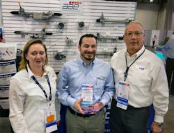 CRP Automotive Channel Sales Manager Nicole Ryan and U.S & Canada Sales Director Warren Morley (right) presented Matt Zarlenga with the 2021 U.S. Sales Representative of the Year Award. CRP Automotive Channel Sales Manager Nicole Ryan and U.S & Canada Sales Director Warren Morley (right) presented Matt Zarlenga with the 2021 U.S. Sales Representative of the Year Award.