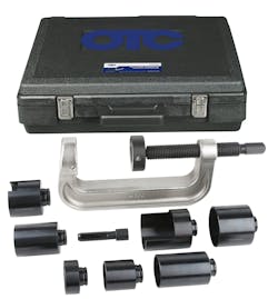 OTC’s new Ball Joint Connected Adapter Started Kit, No. CA7249, is able to service over 230 vehicle models. OTC’s new Ball Joint Connected Adapter Started Kit, No. CA7249, is able to service over 230 vehicle models.