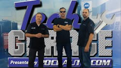 Chipola College Automotive instructor John Gardner (center) has signed on for season 8 of the television show, “Tech Garage,” presented by RockAuto.com airing on MotorTrend TV. Gardner is pictured along with co-host, Josh Ellis, Chipola Assistant Auto Tech Instructor (right), and multitalented automotive journalist, Dave Dobson. Chipola College Automotive instructor John Gardner (center) has signed on for season 8 of the television show, “Tech Garage,” presented by RockAuto.com airing on MotorTrend TV. Gardner is pictured along with co-host, Josh Ellis, Chipola Assistant Auto Tech Instructor (right), and multitalented automotive journalist, Dave Dobson.