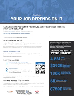 One handy template letter that comes packaged in a QR code renders it easy for shop owners, jobbers, wholesalers, retailers, and technicians to contact their elected officials directly. One handy template letter that comes packaged in a QR code renders it easy for shop owners, jobbers, wholesalers, retailers, and technicians to contact their elected officials directly.