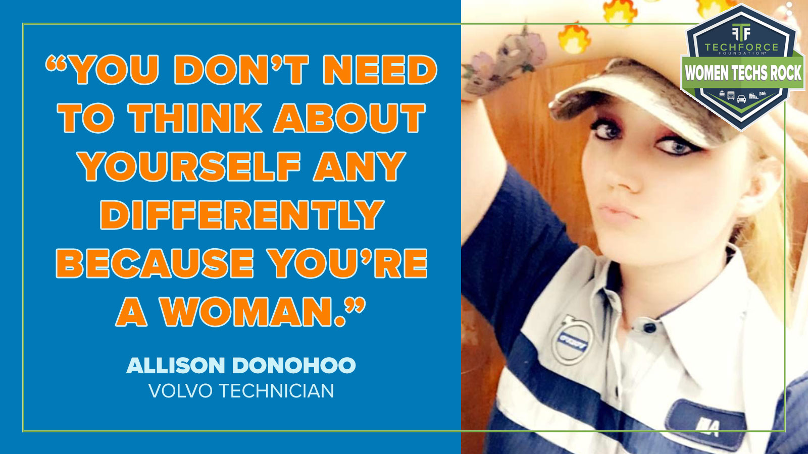Quote from Allison Donohoo in Women Techs Rock feature for TechForce Foundation