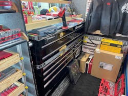 Mac Tools toolbox on display in Leroy Hess&apos; truck