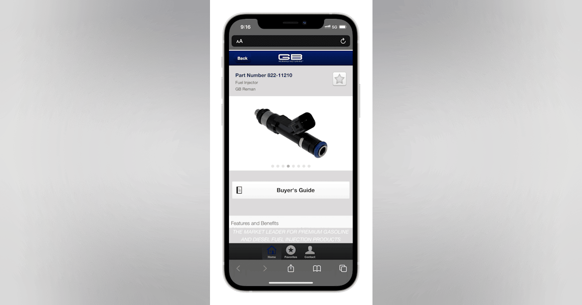 GB Remanufacturing launches updated mobilefriendly ecatalog Vehicle
