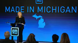 General Motors Chair and CEO Mary Barra announces Tuesday, January 25, 2022 a GM investment of more than $7 billion in four Michigan manufacturing sites. Photo by Steve Fecht for General Motors