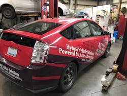 FIG 8: Thayre Hawkins, of Auto Alternative in Nicholasville (Lexington) Kentucky is a “build it and they will come” visionary auto repair shop owner who (several years ago) decided the time was right to move his Asian import specialty repair shop to the next level. His team diagnoses and repairs electrified vehicles up to and including custom refurbishing of NiMH “big battery” packs. FIG 8: Thayre Hawkins, of Auto Alternative in Nicholasville (Lexington) Kentucky is a “build it and they will come” visionary auto repair shop owner who (several years ago) decided the time was right to move his Asian import specialty repair shop to the next level. His team diagnoses and repairs electrified vehicles up to and including custom refurbishing of NiMH “big battery” packs.