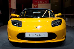 Yellow Tesla