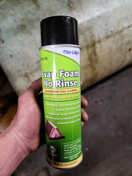 Figure 4: Foaming evaporator/condenser coil cleaner