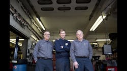 Hollenshade's Automotive's Tim (l.) and Tom (r.) Hollenshade, and Tim Hollenshade Jr. have had business growth but report technicians spend more time to complete a repair because of the need to buy parts piecemeal instead of in kits. Hollenshade's Automotive's Tim (l.) and Tom (r.) Hollenshade, and Tim Hollenshade Jr. have had business growth but report technicians spend more time to complete a repair because of the need to buy parts piecemeal instead of in kits.