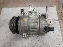 Figure 1 - The External Variable Displacement Control Valve is located at the rear of the AC compressor. Figure 1 - The External Variable Displacement Control Valve is located at the rear of the AC compressor.