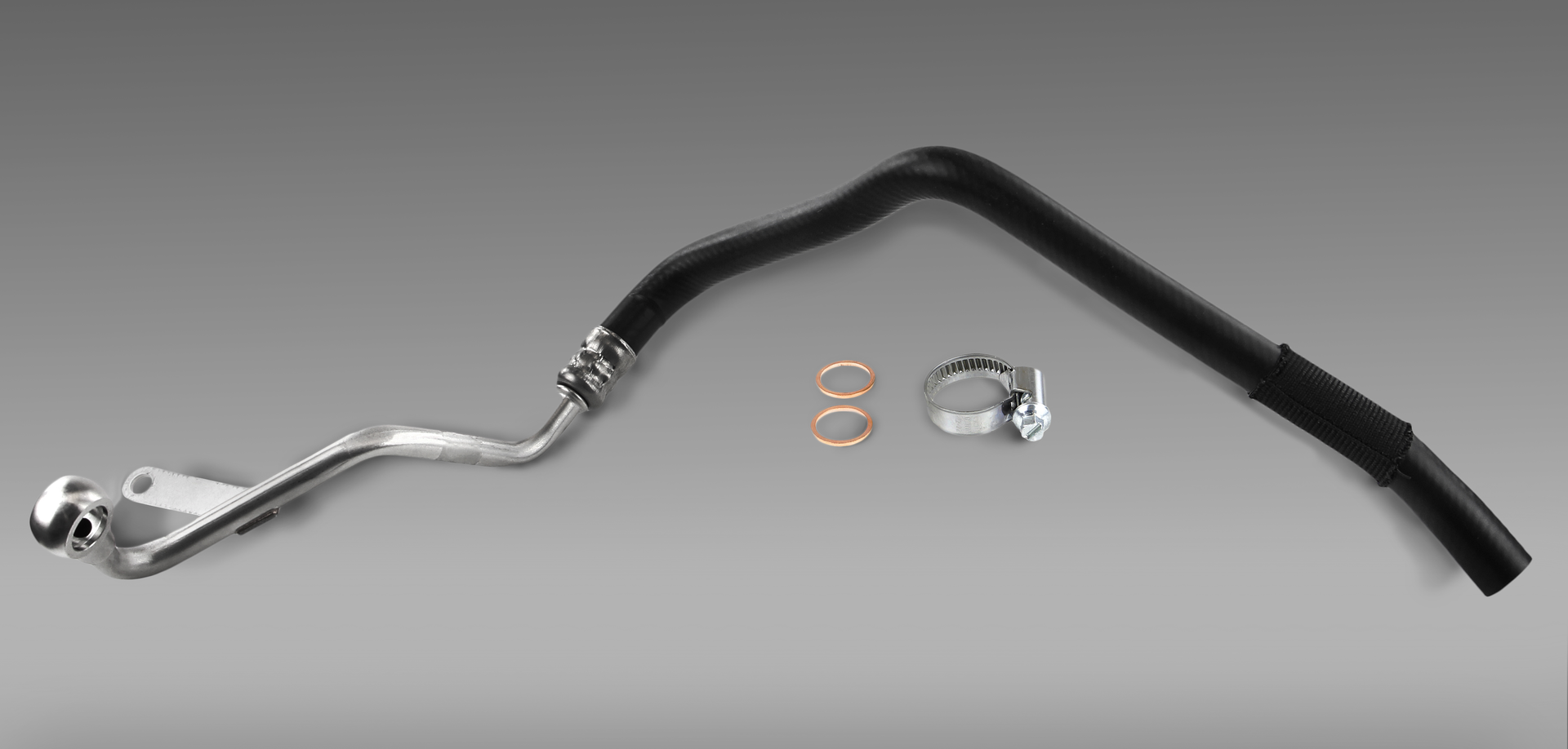 The Rein Automotive CHT0688 turbo coolant hose replaces Audi P/N 06H121492D.