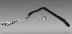 The Rein Automotive CHT0688 turbo coolant hose replaces Audi P/N 06H121492D.
