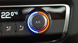 Dial of the air conditioner in a vehicle